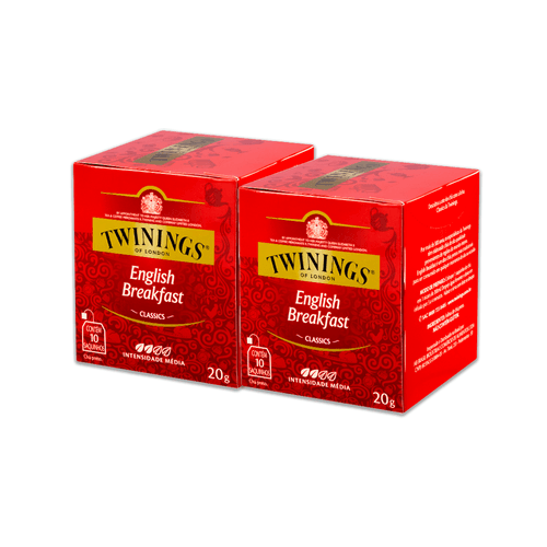 Kit Chá Twinings Preto English Breakfast 20g -  2 Unidades