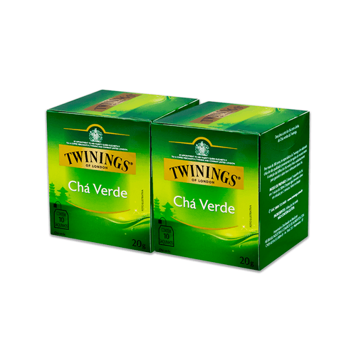 Kit Chá Twinings  Verde 20g - 2 unidades