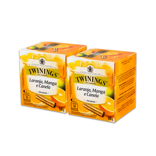 Kit Chá Twinings Misto Laranja,Manga e Canela 18g -  2 unidades