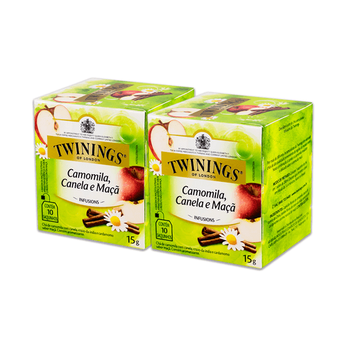 Kit Chá Twinings Misto Camomila, Canela e Maçã 15g -  2 unidades