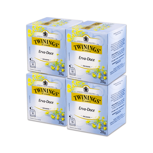 Kit Chá Twinings Erva Doce 20g - 4 unidades