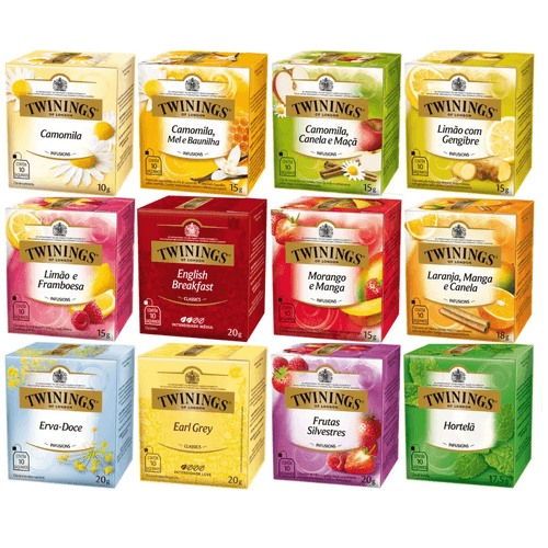 Kit chá Twinings Mix de Sabores - 12 Unidades