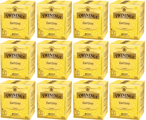 Kit Chá Twinings Preto Earl grey 20g - 12 unidades