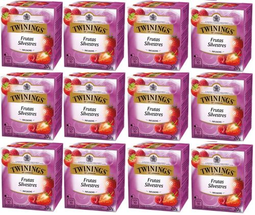Kit Chá Twinings Misto Frutas Silvestres 20g - 12 unidades
