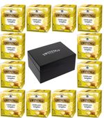 Kit Cha Twinings Misto Limao e Gengibre 15g - 12 unidades + Caixa de madeira Preta