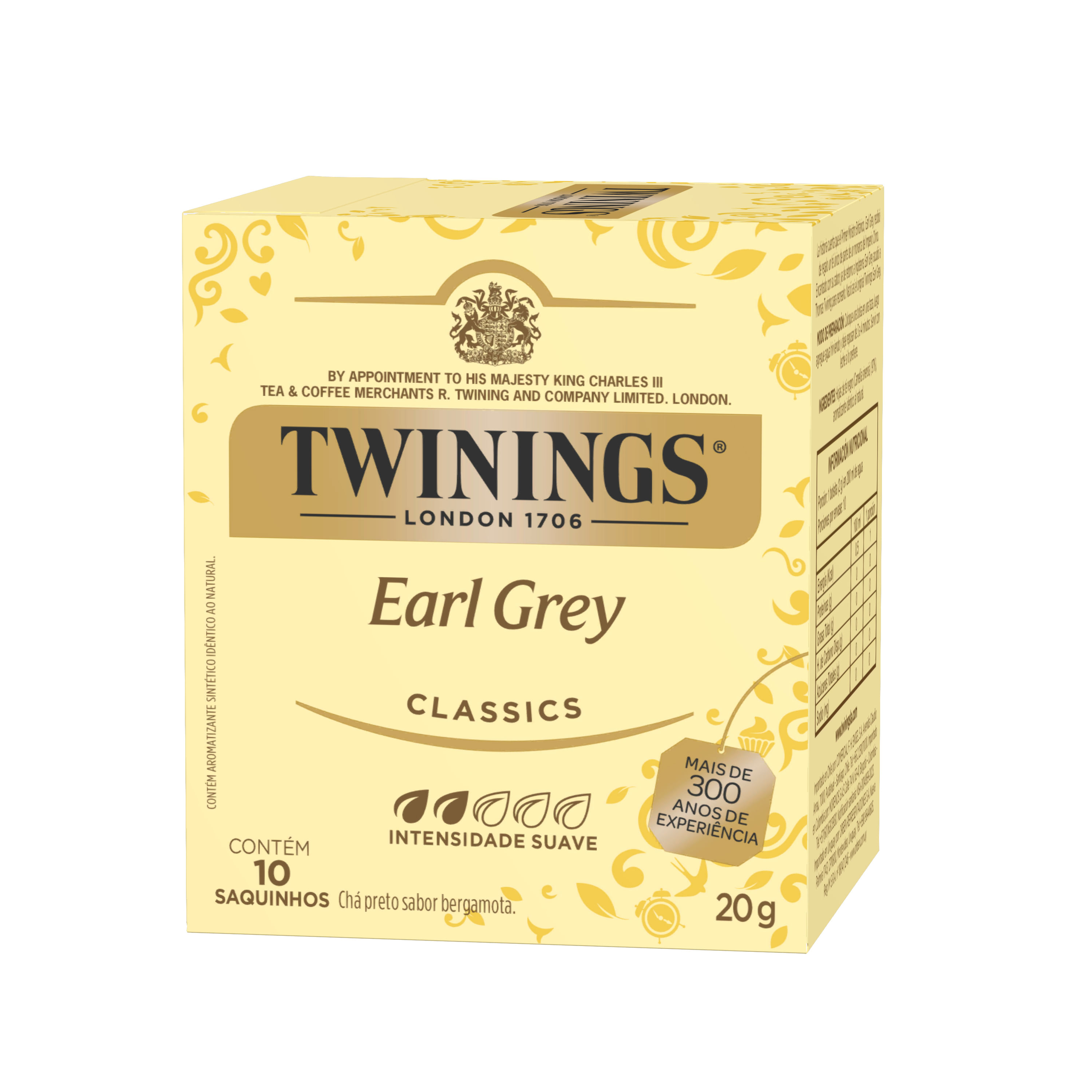 Chá Preto Twinings Earl Grey 20g Caixa Com 10 Sachês
